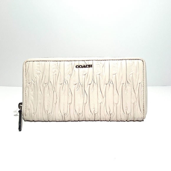 Coach | Bags | Coach Madison Gathered Leather Accordion Zip Wallet ...